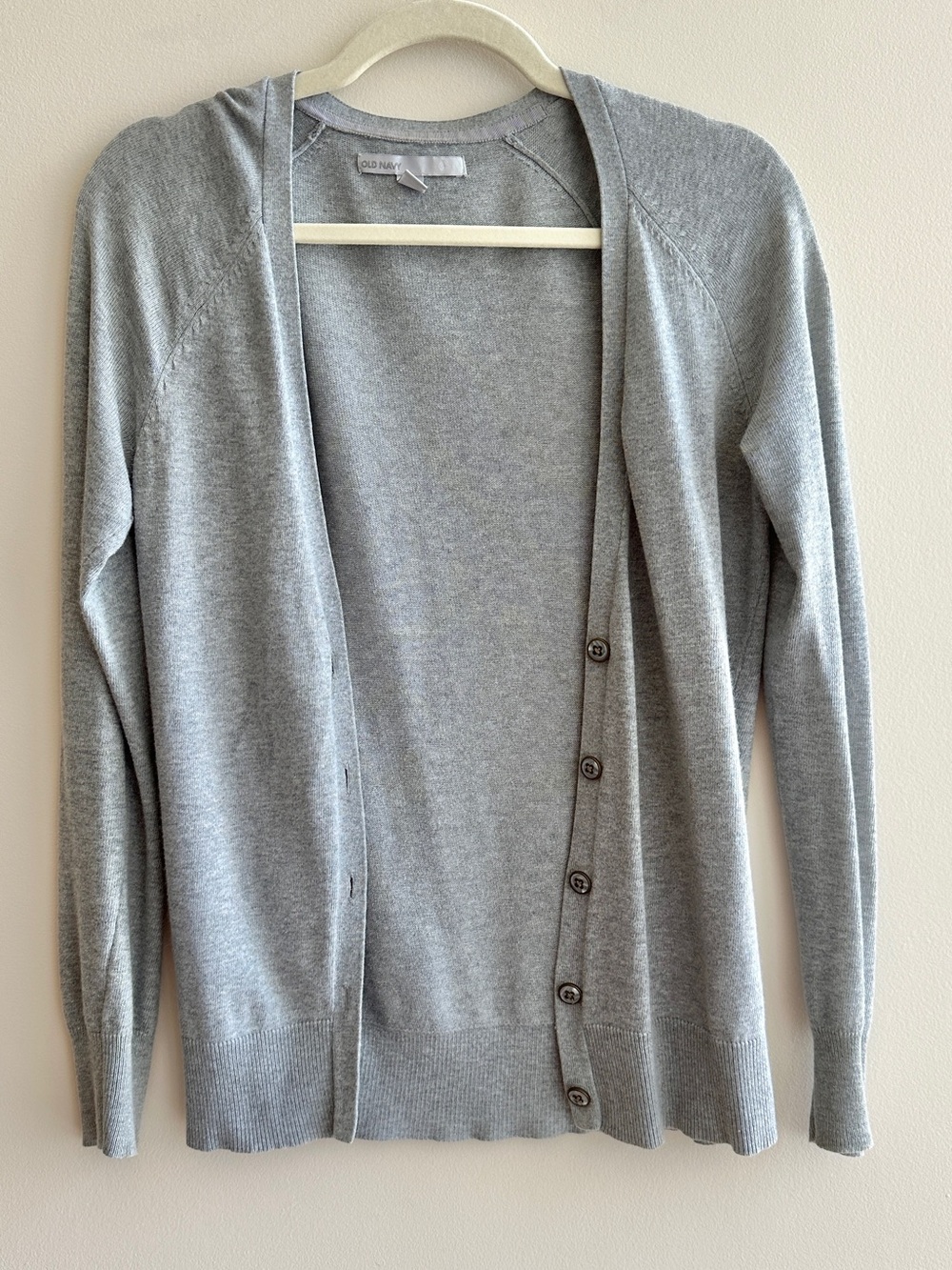 Old Navy Women’s Grey Lightweight Knit Button Down Cardigan, Size Small